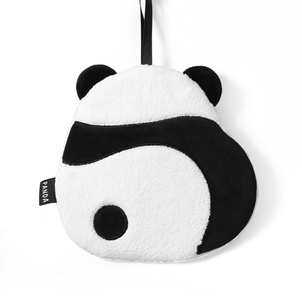 Double-Sided Panda Plush Hand Towel & Coaster | Front Face + Back Butt, 2-in-1 Panda Gift
