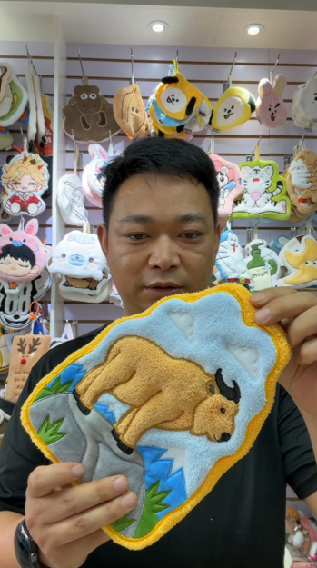 Qinling Takin Hand Towel | Original Copyrighted Design, Coral Fleece, Perfect for Gifting