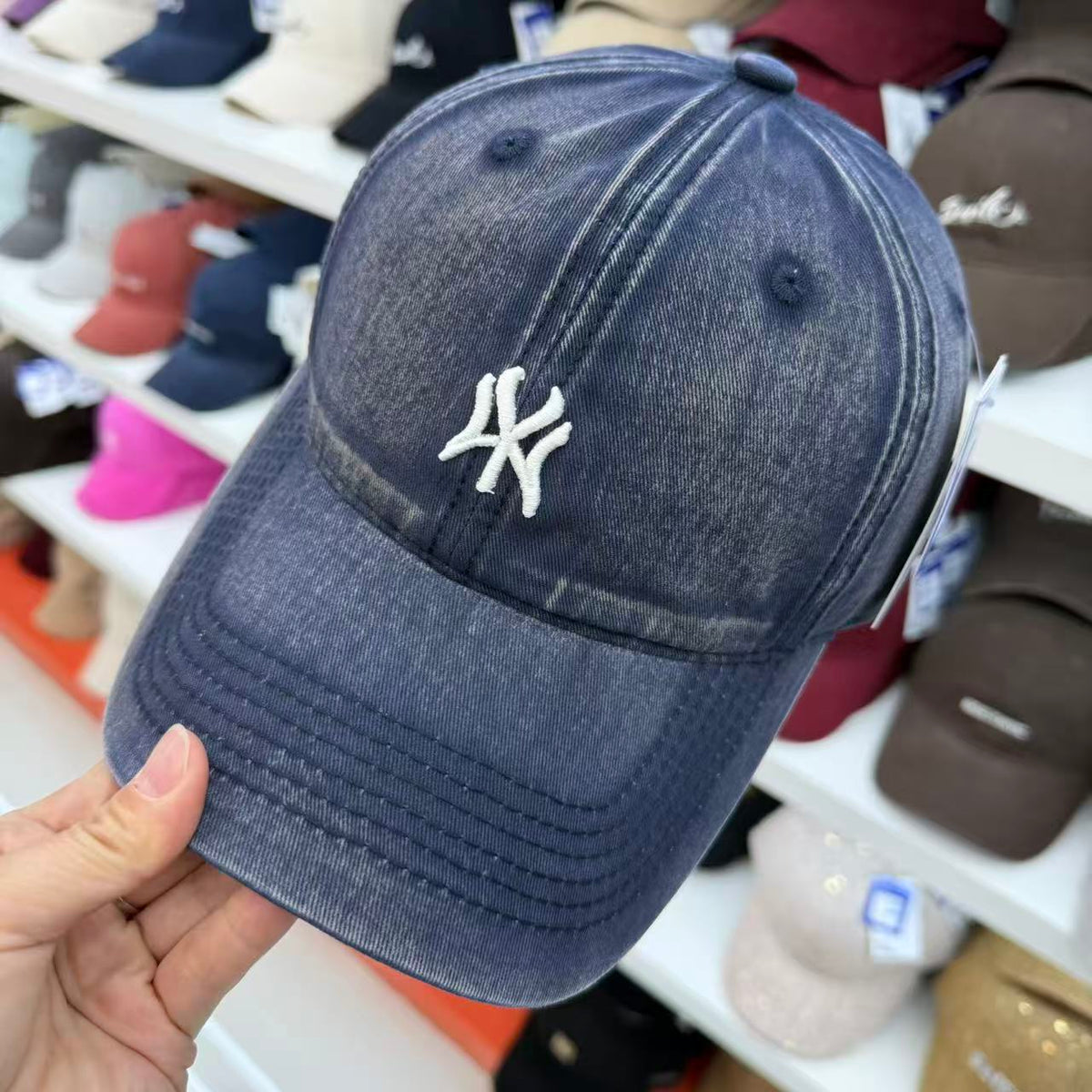 Crossed Letter Logo Washed Cotton Baseball Cap - Soft Top Vintage Dad Hat 12 Colors