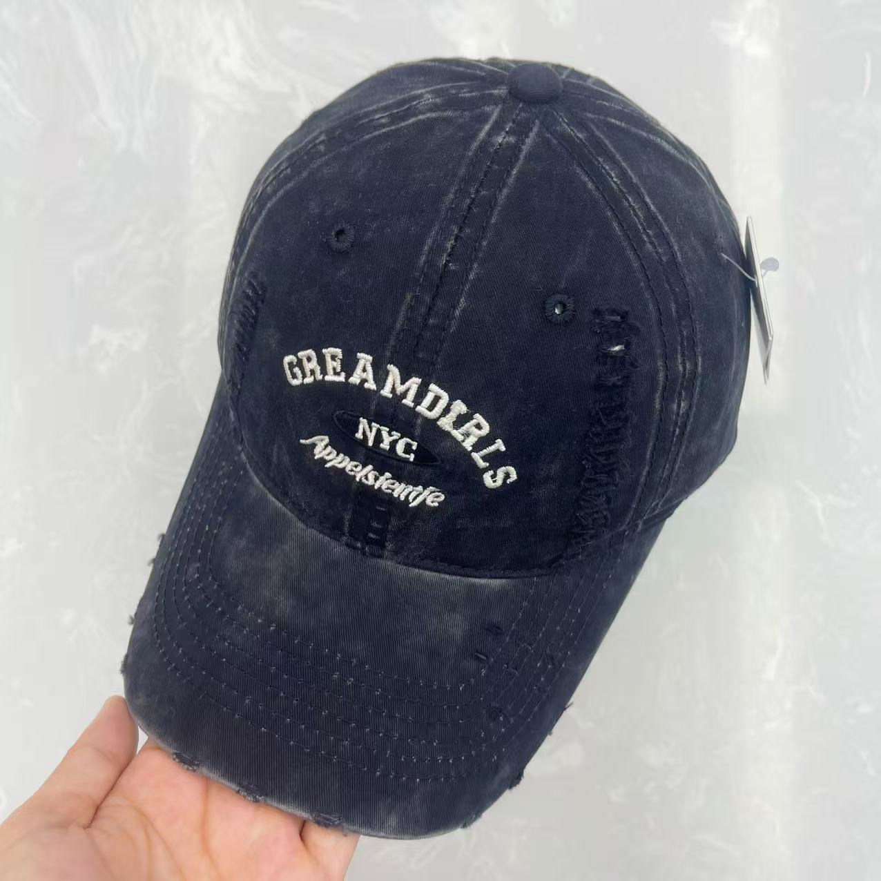 CREAMDIRLS NYC Vintage Washed Distressed Baseball Cap | 8 Colors