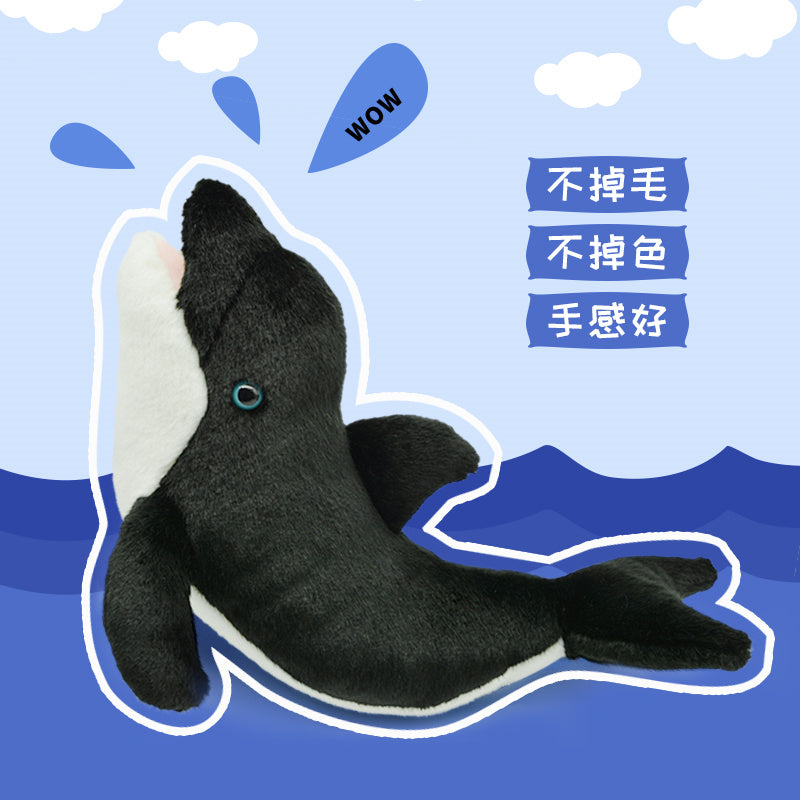 Make My Day Ocean Series | Orca Killer Whale Plush Toy – Realistic Black & White Stuffed Animal | Non-Shedding, Colour-Fast, Irresistibly Soft