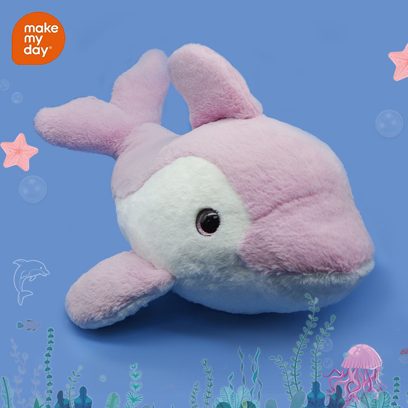 Make My Day Ocean Series | Pink Dolphin Stuffed Animal Plush Toy – Soft Kawaii Cuddle Companion