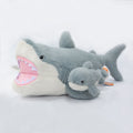 Ocean Series | Great White Shark Plush Toy with Baby Dolphin – Realistic Open-Mouth Shark Stuffed Animal Set | Premium Virgin PP Cotton | Factory Direct