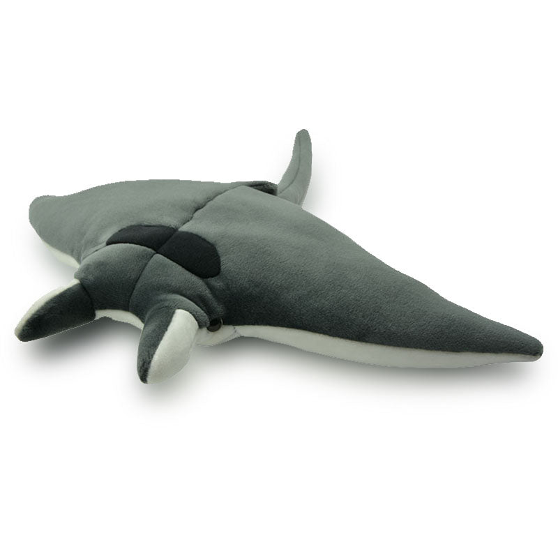 Ocean Series | Black Manta Ray Stuffed Animal Plush Toy – Realistic Deep-Sea Creature Cuddle Pillow