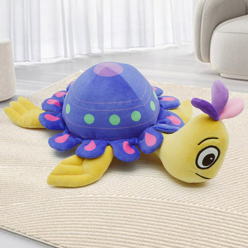 Make My Day Ocean Series | Polka Dot Sea Turtle Plush Toy – Purple Shell with Pink & Green Spots Kawaii Stuffed Animal Pillow