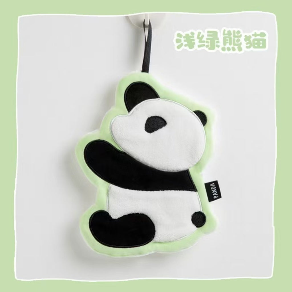 Cute Panda Hanging Hand Towel | Soft Coral Fleece for Kids & Family