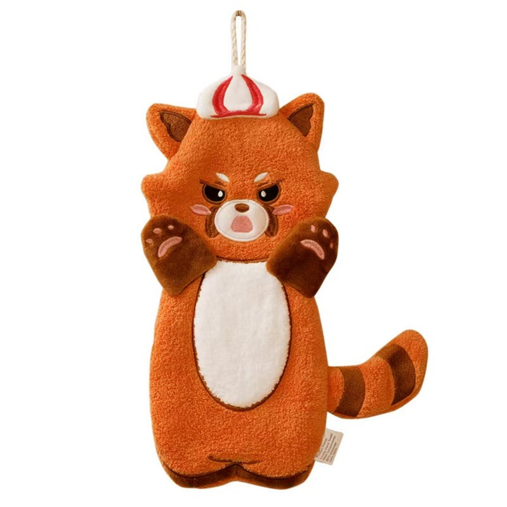 Cute Animal Hanging Hand Towel | Coral Fleece Kids Gift – Pig, Panda, Cow & Seal