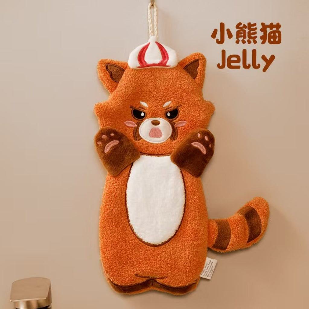 Cute Animal Hanging Hand Towel | Coral Fleece Kids Gift – Pig, Panda, Cow & Seal