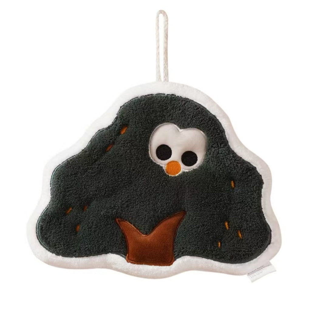 Cute Mushroom Hanging Hand Towel | Thick Coral Fleece, Super Absorbent