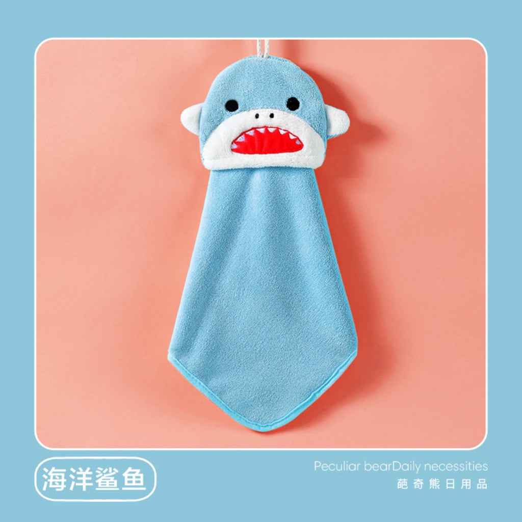 Cute Bunny Hanging Hand Towel | Soft Coral Fleece, Kids & Home Gift
