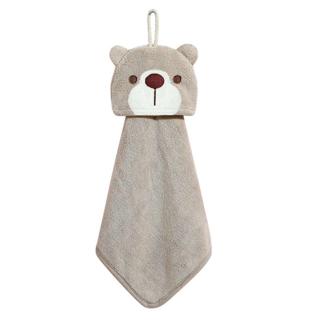 Cute Bunny Hanging Hand Towel | Soft Coral Fleece, Kids & Home Gift