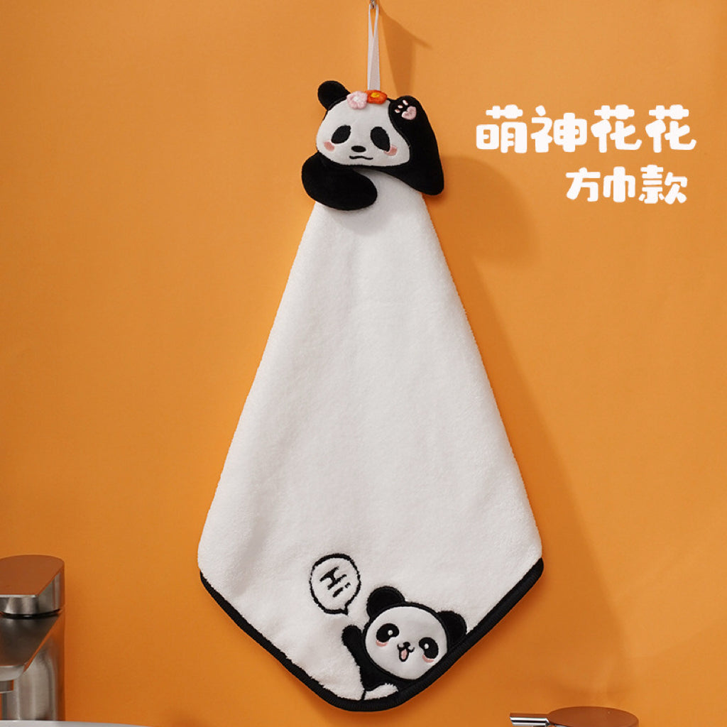 Little Lamb Hanging Hand Towel | 3D Embroidered Coral Fleece, Lightweight Kids Gift