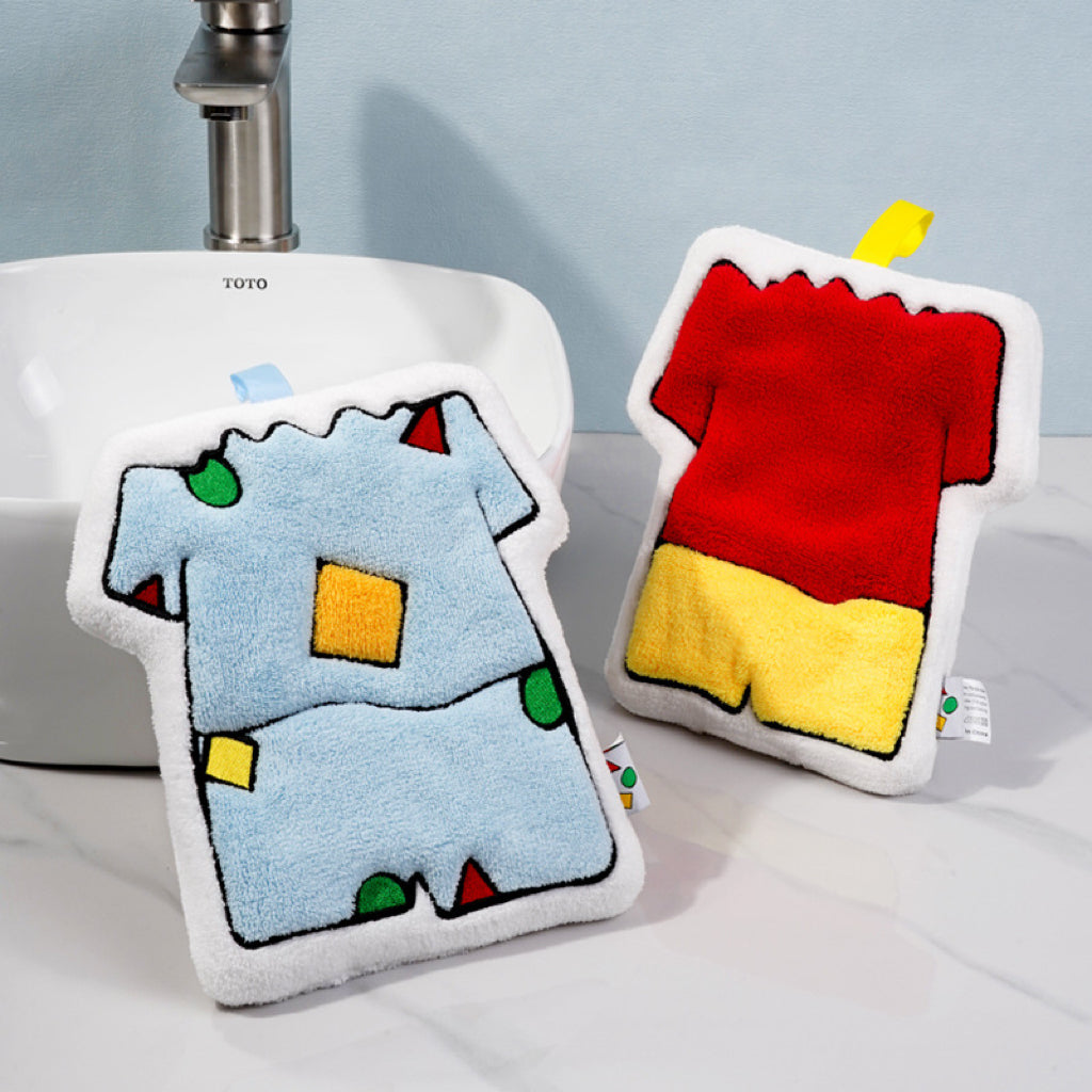 Cartoon Outfit Hanging Hand Towel | Anime-Inspired Thick Coral Fleece, Fun Gift