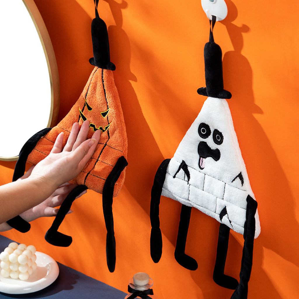 Halloween Monster Eye Hanging Hand Towel | Spooky Coral Fleece, Trick-or-Treat Gift