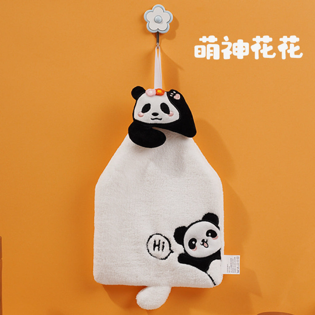 Mini Animal Squad Hanging Hand Towel | 6 Cute Designs, Compact Coral Fleece Gift