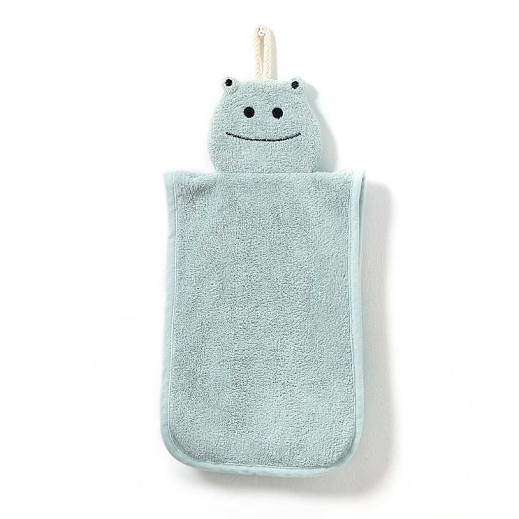Classic Animal Hanging Hand Towel | Soft Coral Fleece, 5 Designs for Kids & Home