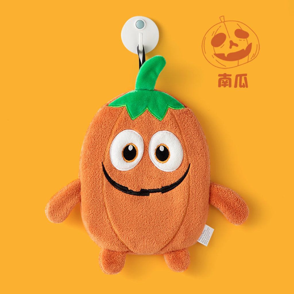 Halloween Plush Character Hanging Hand Towel | 4 Spooky Designs, Thick Coral Fleece