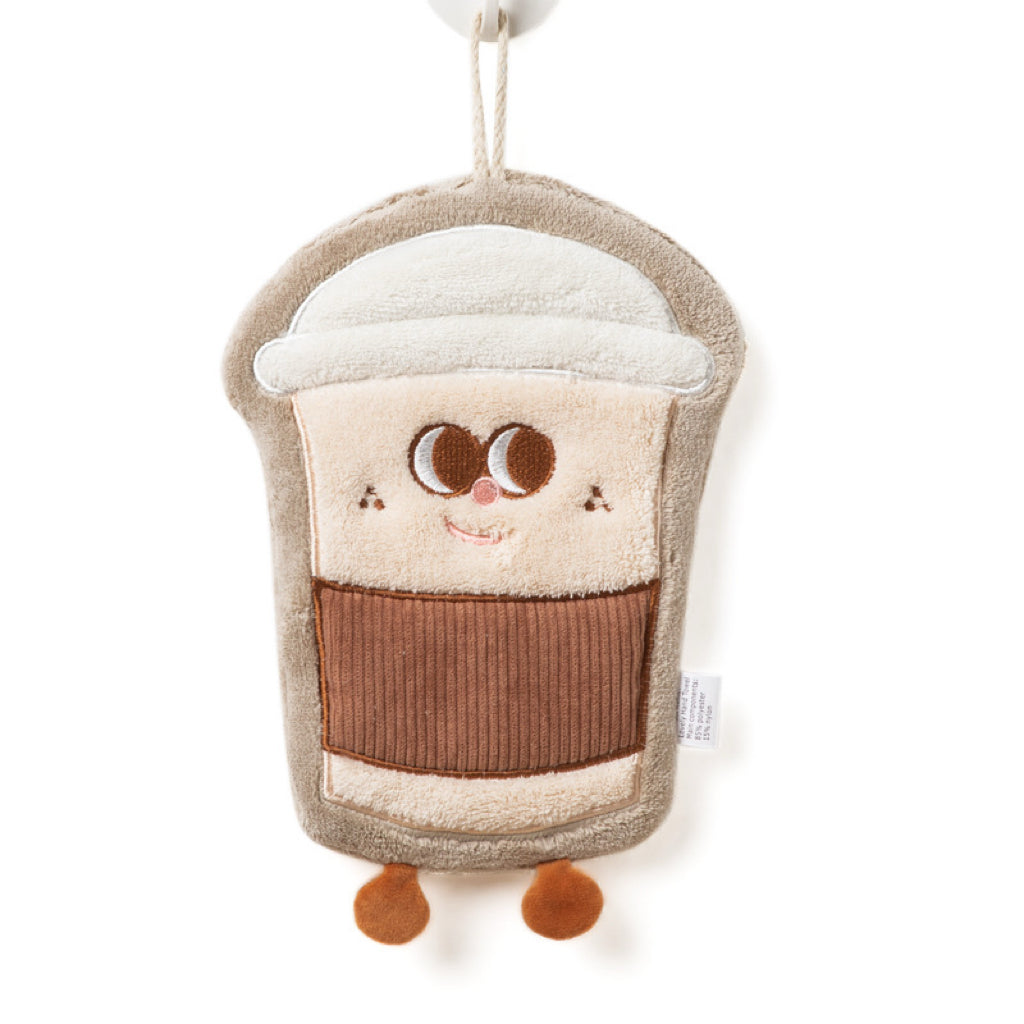 Cute Food & Drink Character Hanging Hand Towel | 3D Legs, Thick Coral Fleece, Foodie Gift