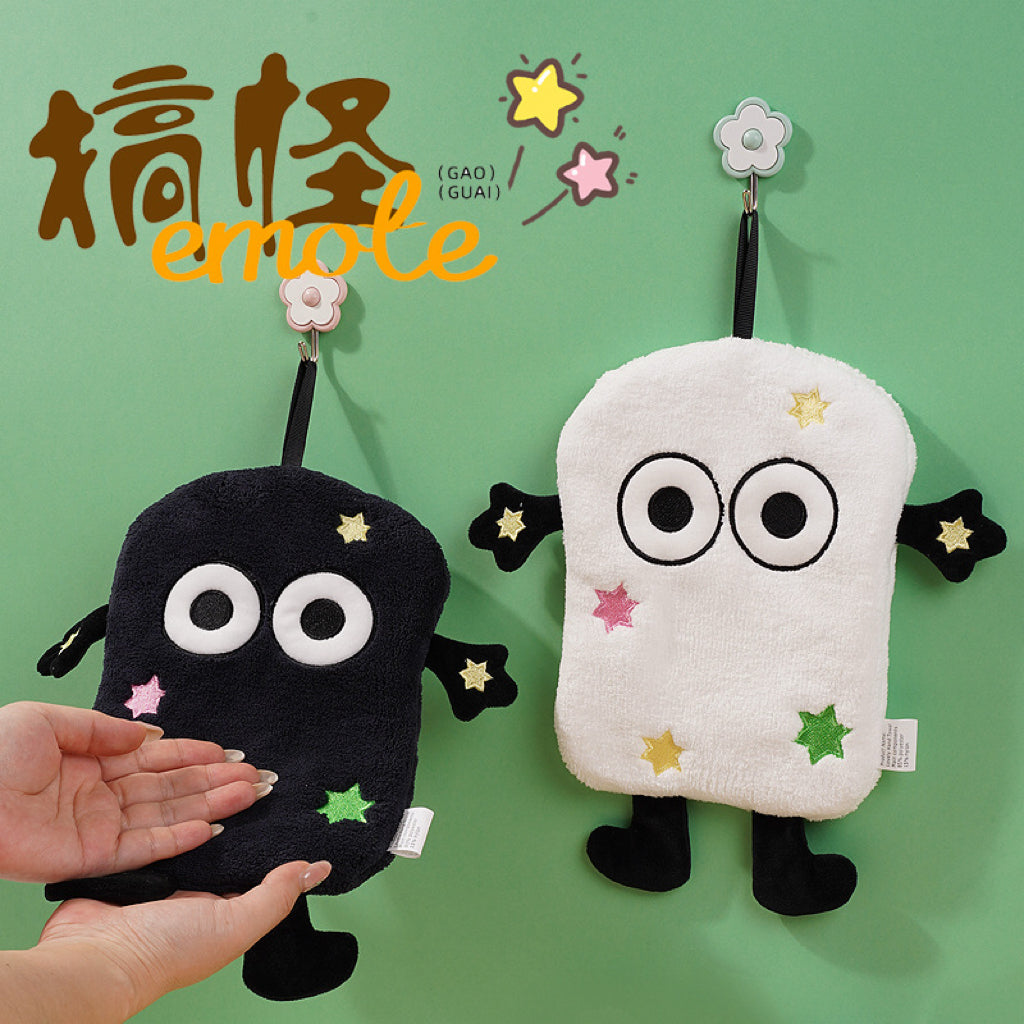 Goofy Emote Monster Hanging Hand Towel | Meme-Worthy Design, Thick Coral Fleece