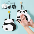 Double-Sided Panda Plush Hand Towel & Coaster | Front Face + Back Butt, 2-in-1 Panda Gift