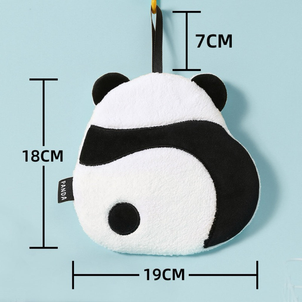 Double-Sided Panda Plush Hand Towel & Coaster | Front Face + Back Butt, 2-in-1 Panda Gift