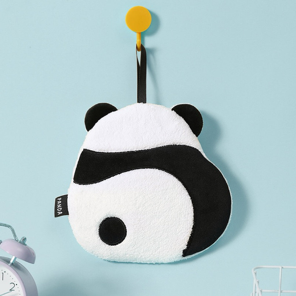 Double-Sided Panda Plush Hand Towel & Coaster | Front Face + Back Butt, 2-in-1 Panda Gift