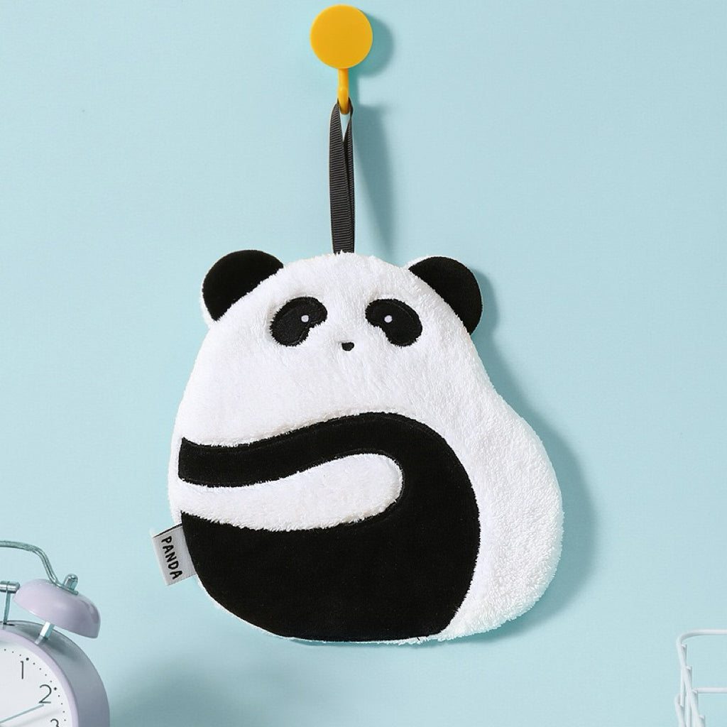 Double-Sided Panda Plush Hand Towel & Coaster | Front Face + Back Butt, 2-in-1 Panda Gift