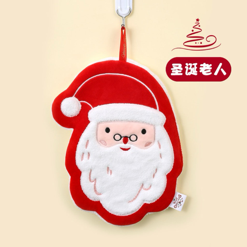 3D Christmas Character Shaped Hanging Hand Towel | 6 Designs, Premium Embroidery, Festive Gift Set