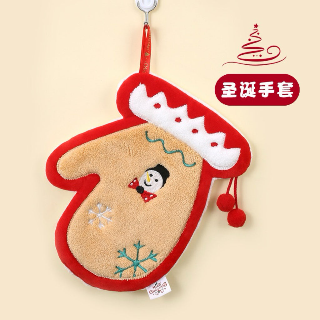 3D Christmas Character Shaped Hanging Hand Towel | 6 Designs, Premium Embroidery, Festive Gift Set