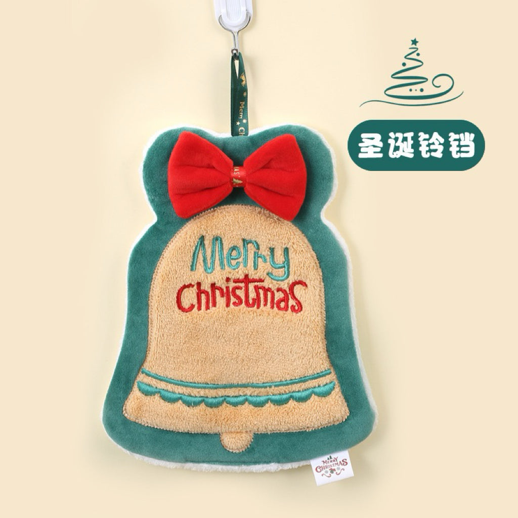 3D Christmas Character Shaped Hanging Hand Towel | 6 Designs, Premium Embroidery, Festive Gift Set