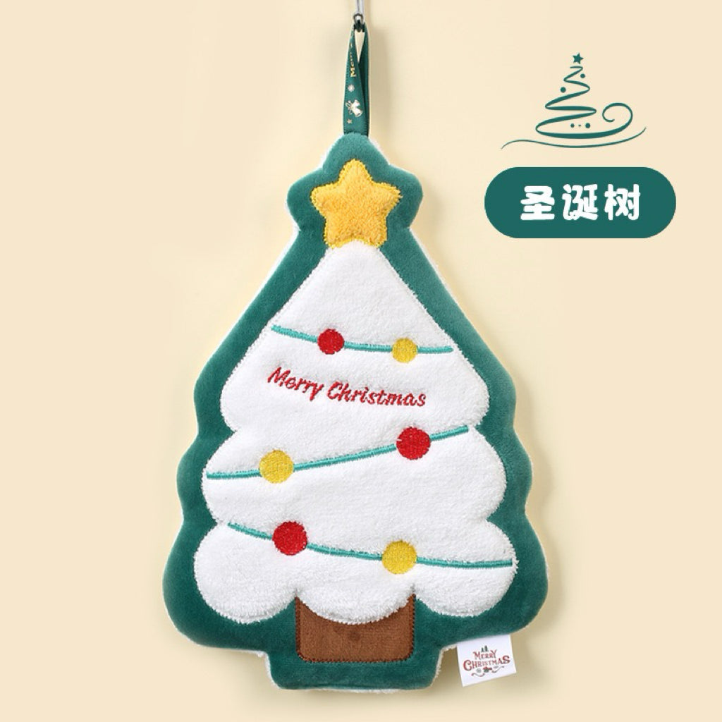 3D Christmas Character Shaped Hanging Hand Towel | 6 Designs, Premium Embroidery, Festive Gift Set