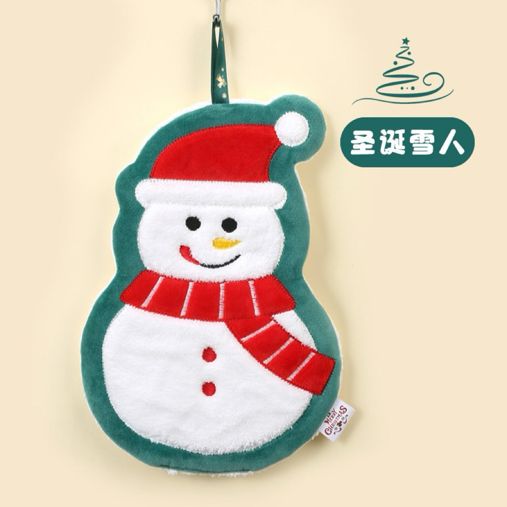 3D Christmas Character Shaped Hanging Hand Towel | 6 Designs, Premium Embroidery, Festive Gift Set