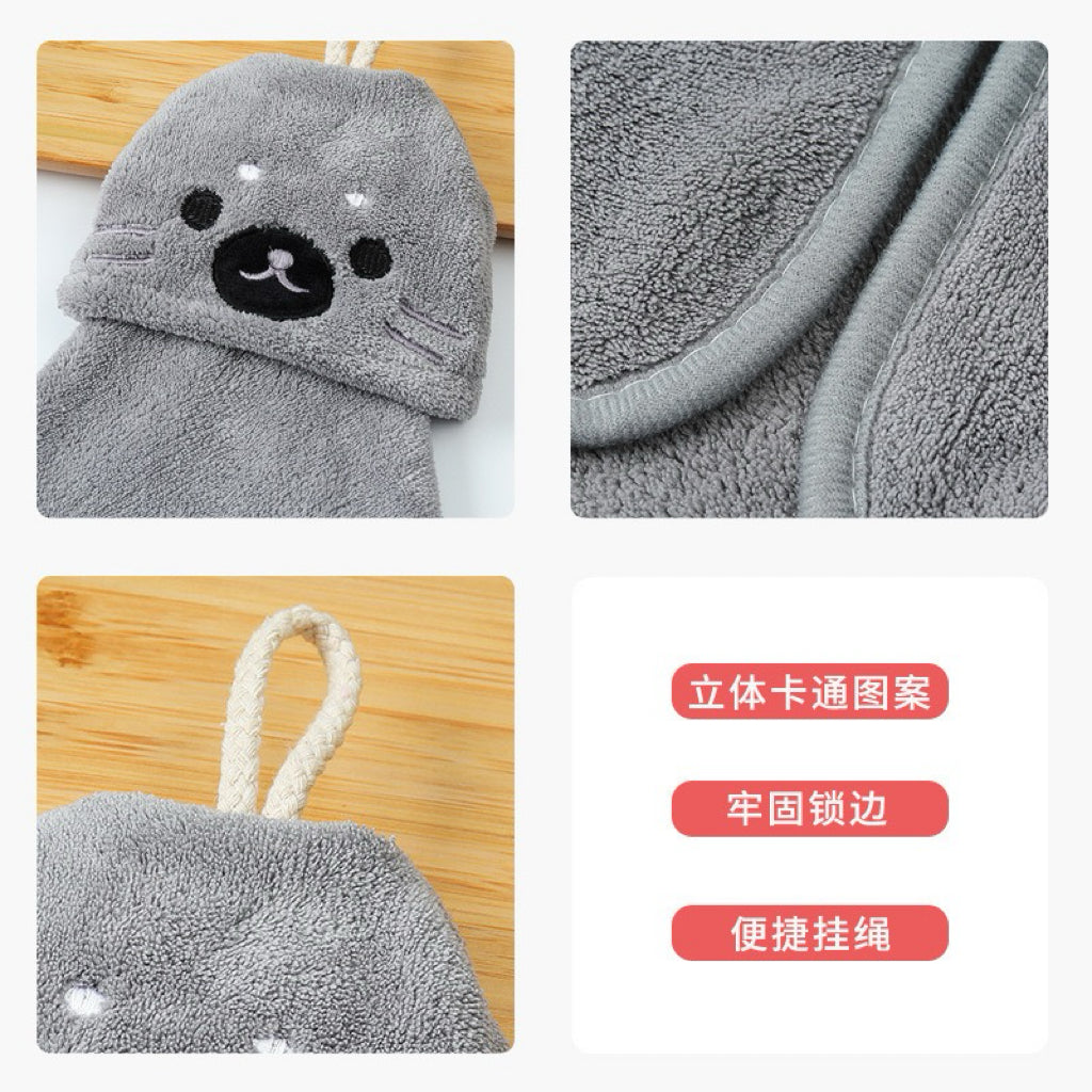 Shark Bite Hanging Hand Towel | 3D Open Mouth, Thick Coral Fleece, Bold Kids Gift