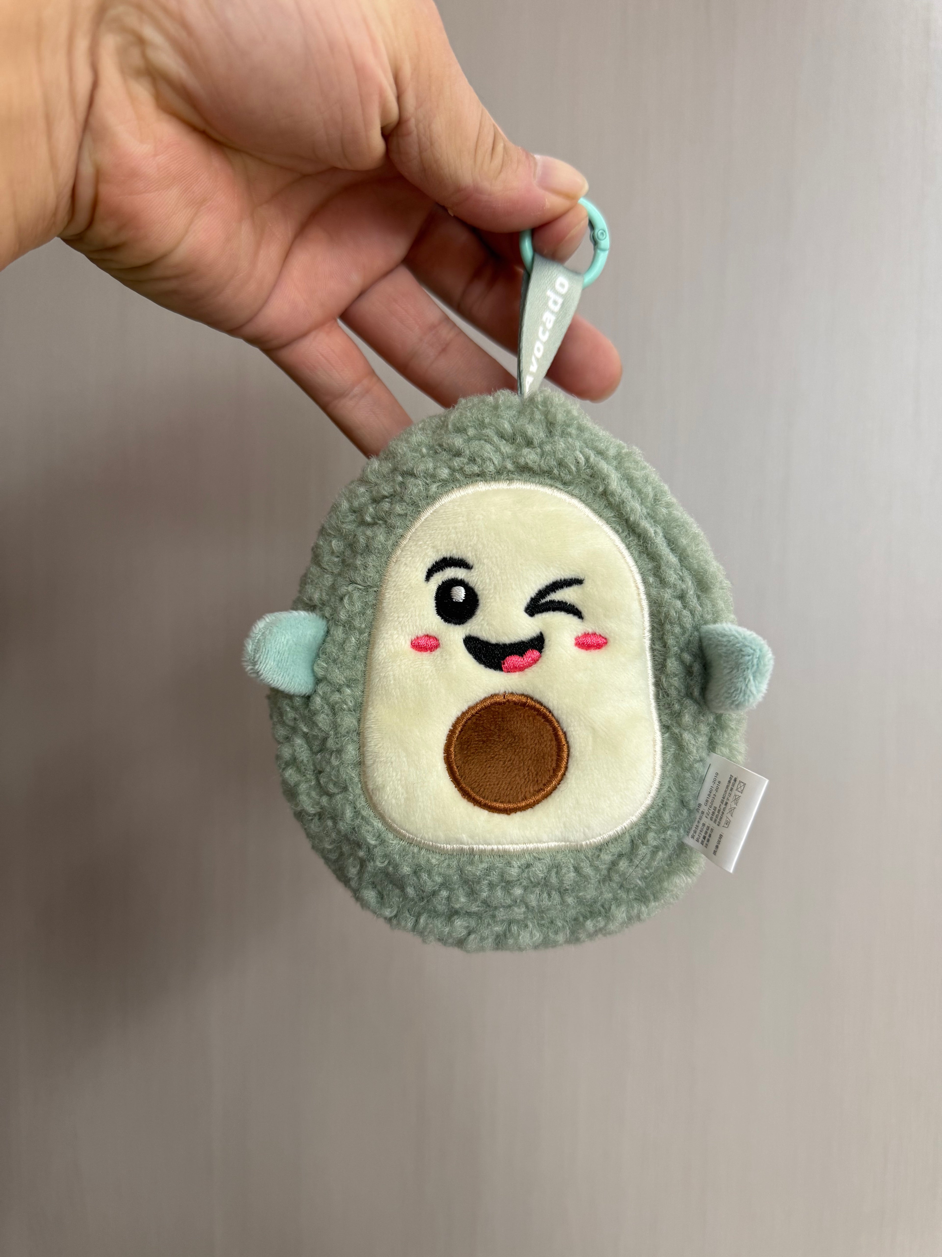 Tropical Fruit Face Plush Coin Purse & Bag Charm | 4 Exotic Fruits, Fluffy Sherpa, Clip-On