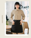Fashion Waterproof Half Apron | Color-Block Waist Apron for Restaurant & Café Staff