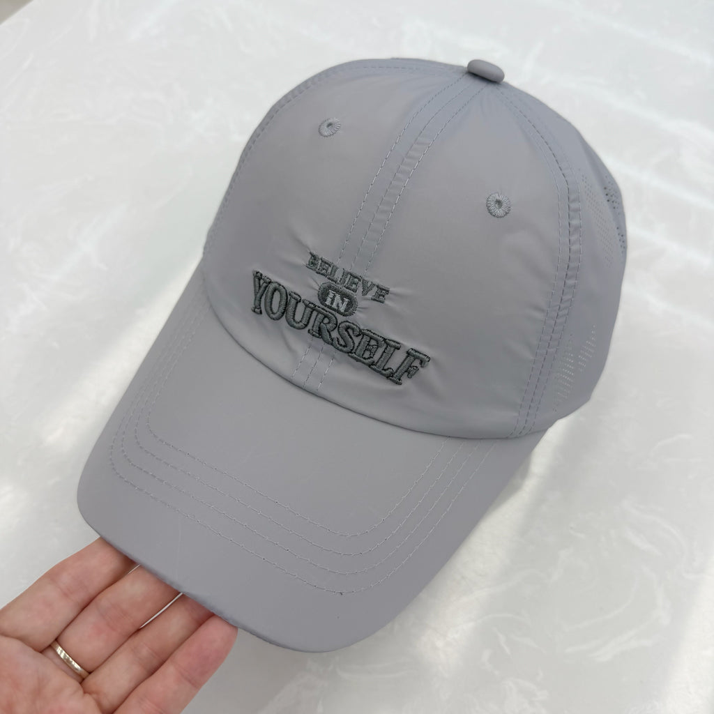 "Believe In Yourself" Embroidered Lightweight Baseball Cap | 6 Colors