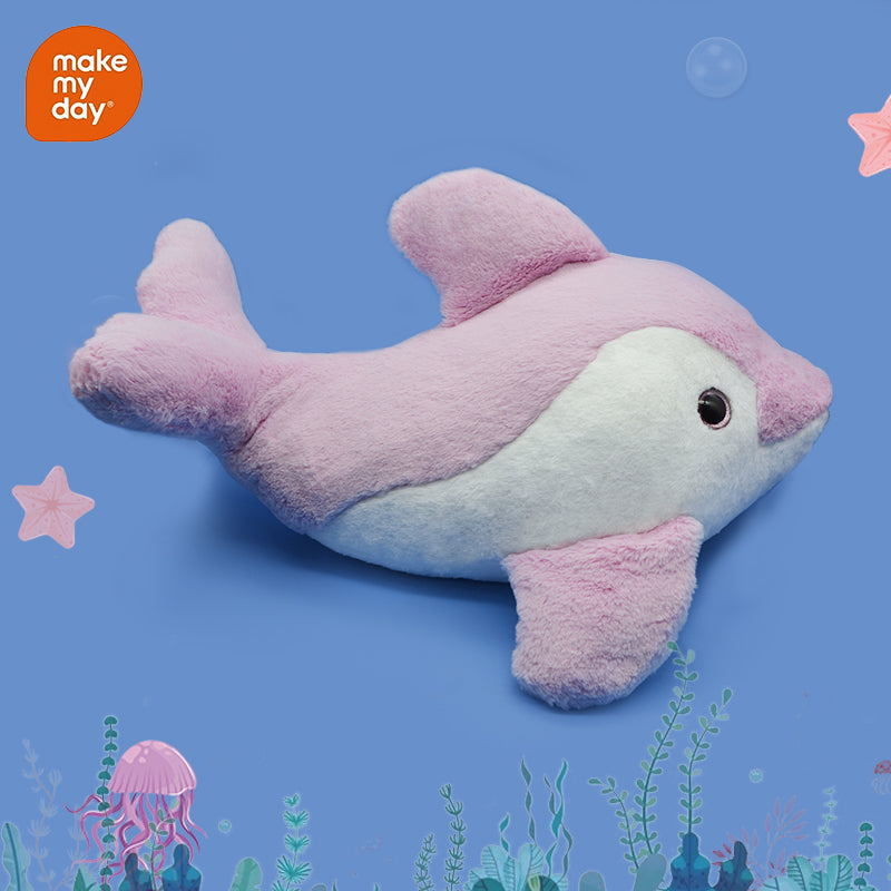 Make My Day Ocean Series | Pink Dolphin Stuffed Animal Plush Toy – Soft Kawaii Cuddle Companion