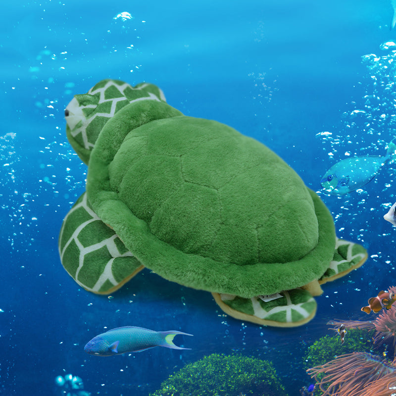 Make My Day Ocean Series | Green Sea Turtle Stuffed Animal Plush Toy – Soft PP Cotton Cuddle Pillow