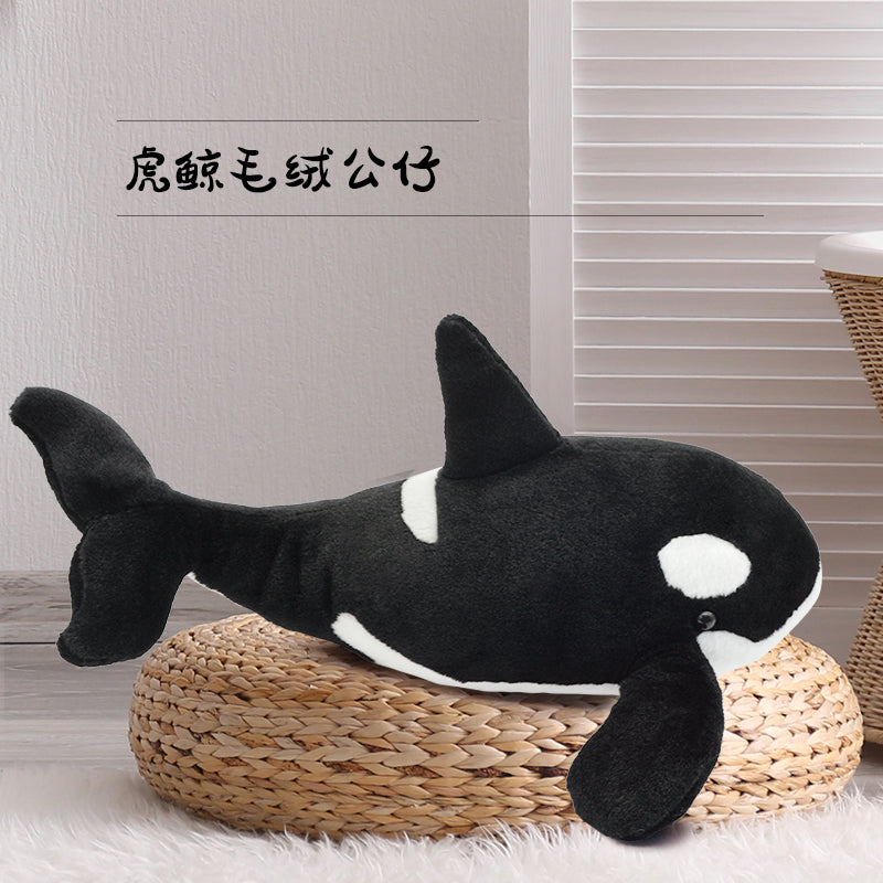 Make My Day Ocean Series | Orca Killer Whale Stuffed Animal Plush Toy – Realistic Black & White Cuddle Pillow