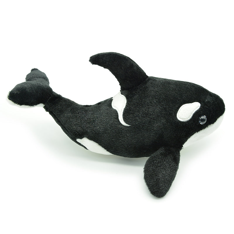 Make My Day Ocean Series | Orca Killer Whale Plush Toy & Keychain Charm – Realistic Black & White Stuffed Animal