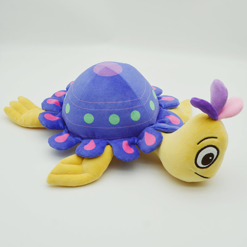 Make My Day Ocean Series | Polka Dot Sea Turtle Plush Toy – Purple Shell with Pink & Green Spots Kawaii Stuffed Animal Pillow