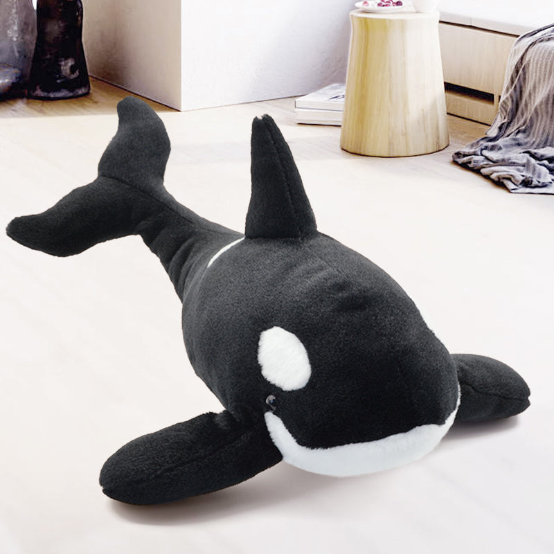 Make My Day Ocean Series | Orca Killer Whale Stuffed Animal Plush Toy – Realistic Black & White Cuddle Pillow