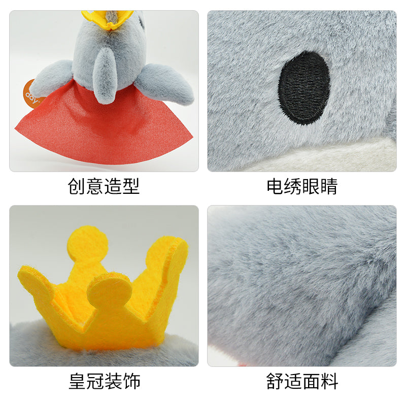 Make My Day Ocean Series | Royal Dolphin Stuffed Animal Plush Toy – Crowned Dolphin with Red Cape
