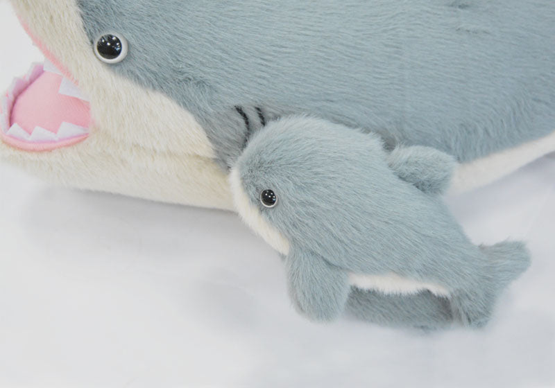 Ocean Series | Great White Shark Plush Toy with Baby Dolphin – Realistic Open-Mouth Shark Stuffed Animal Set | Premium Virgin PP Cotton | Factory Direct