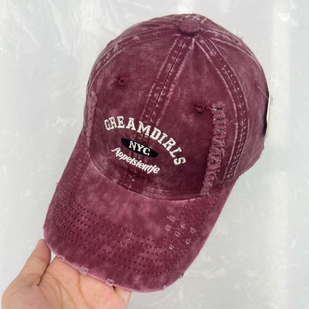 CREAMDIRLS NYC Vintage Washed Distressed Baseball Cap | 8 Colors