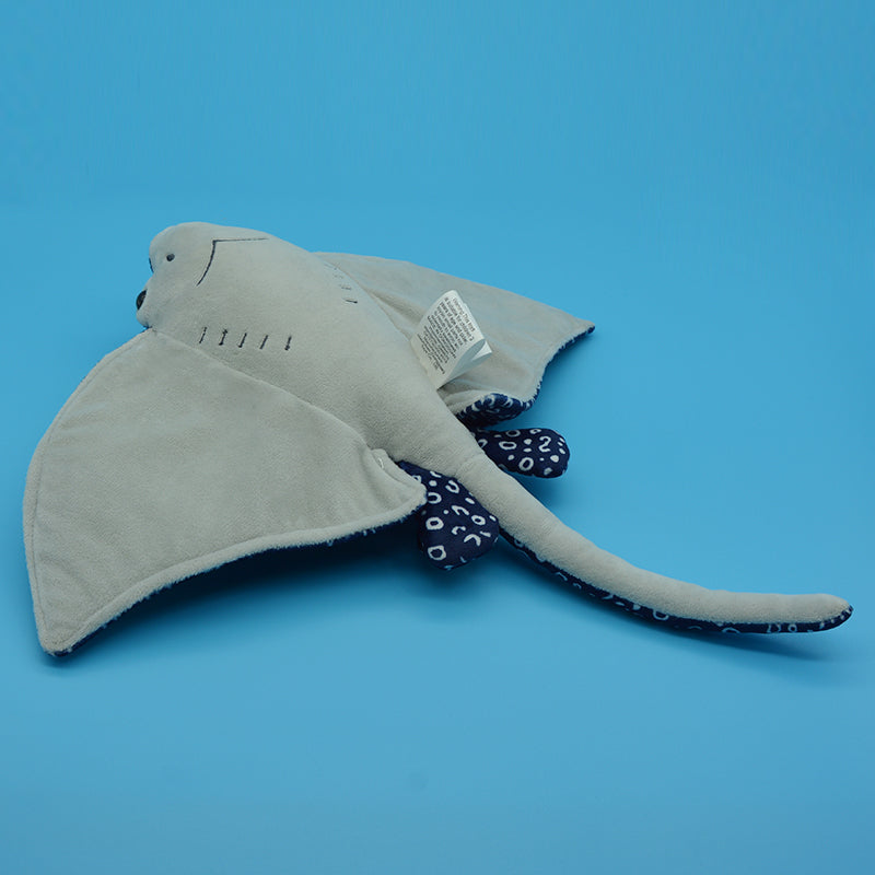 Make My Day Ocean Series | Spotted Eagle Ray Plush Toy & Keychain Charm – Navy Blue Leopard Spot Realistic Stuffed Animal | 2 Sizes