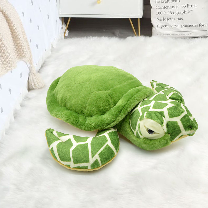 Make My Day Ocean Series | Green Sea Turtle Stuffed Animal Plush Toy – Soft PP Cotton Cuddle Pillow