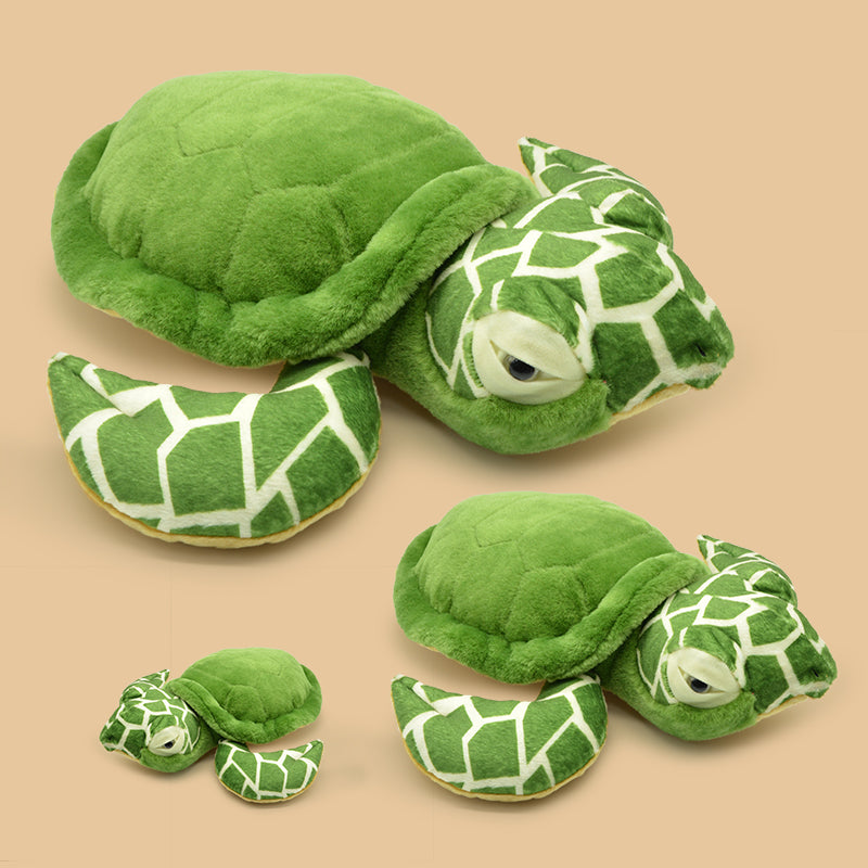 Make My Day Ocean Series | Green Sea Turtle Stuffed Animal Plush Toy – Soft PP Cotton Cuddle Pillow