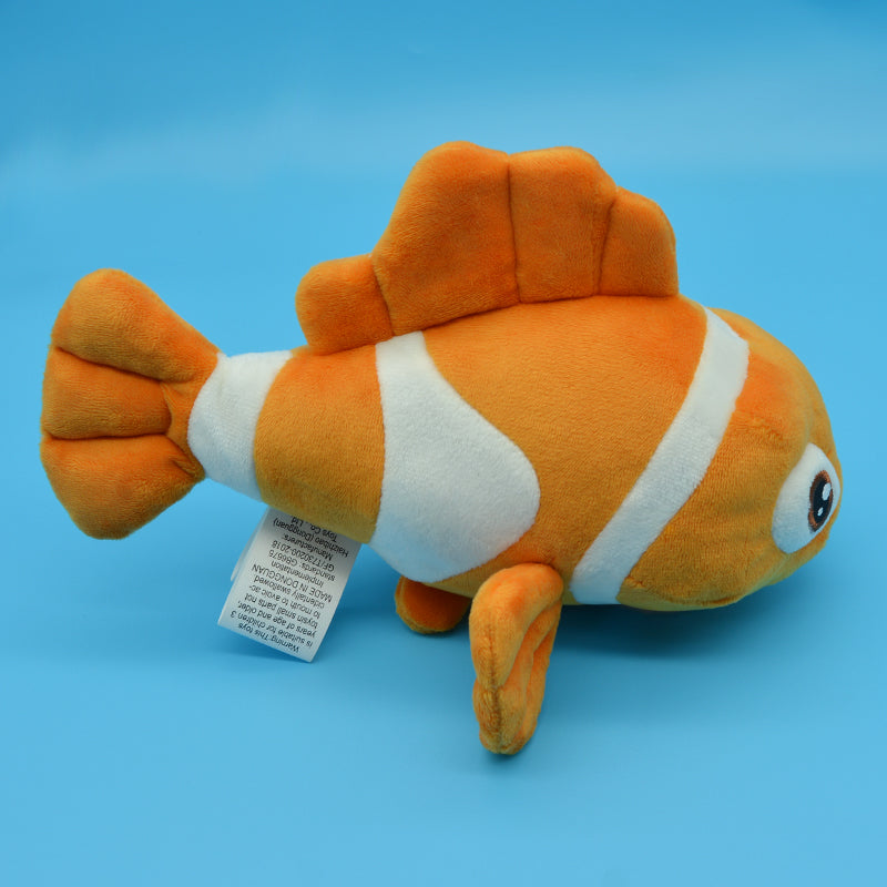 Make My Day Ocean Series | Clownfish Plush Toy & Keychain Charm – Orange & Red Stripe Kawaii Stuffed Animal | 2 Sizes
