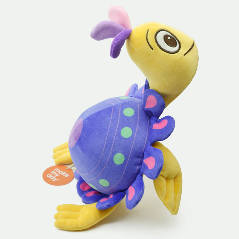 Make My Day Ocean Series | Polka Dot Sea Turtle Plush Toy – Purple Shell with Pink & Green Spots Kawaii Stuffed Animal Pillow